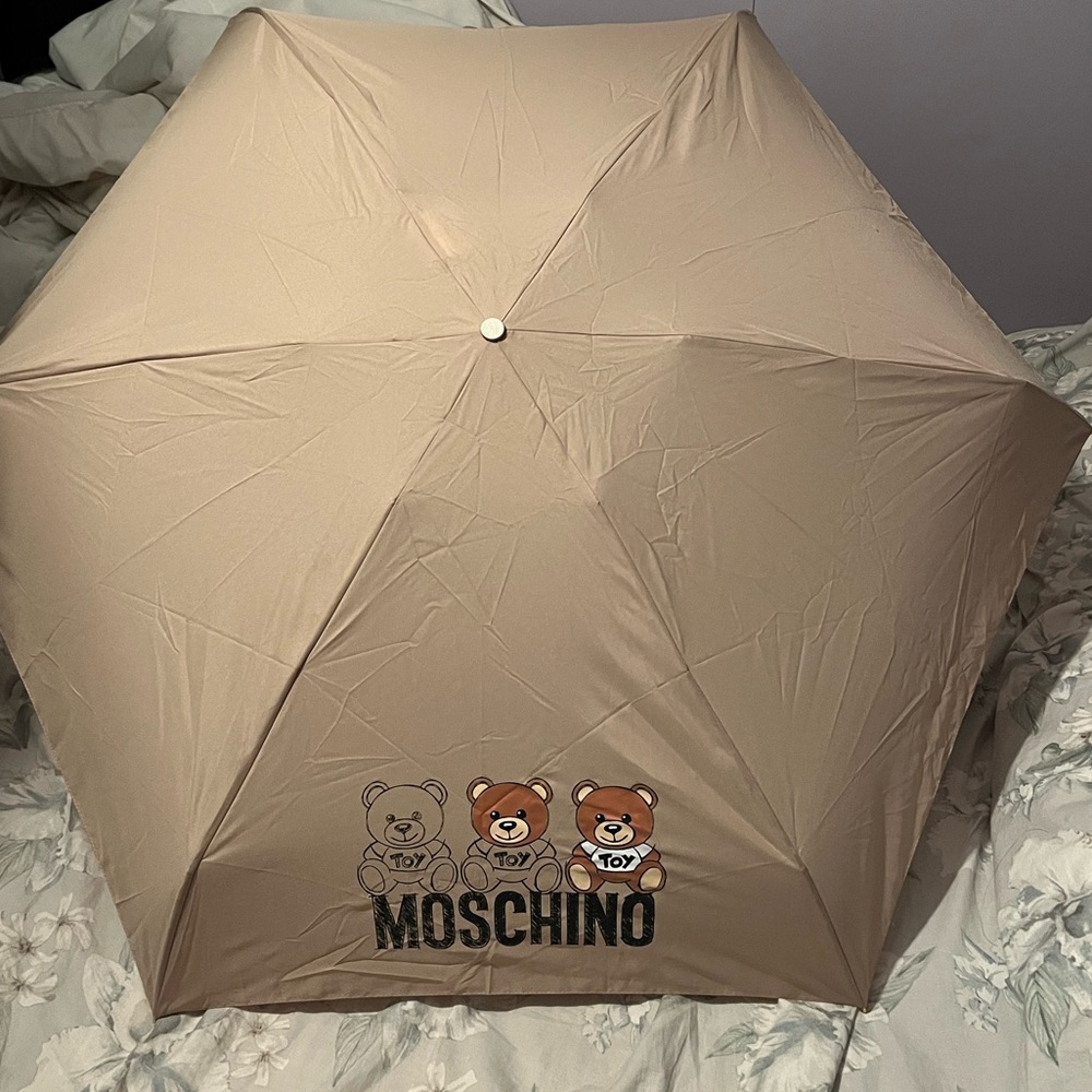 🤎Moschino Beige Teddy Bear Umbrella💛